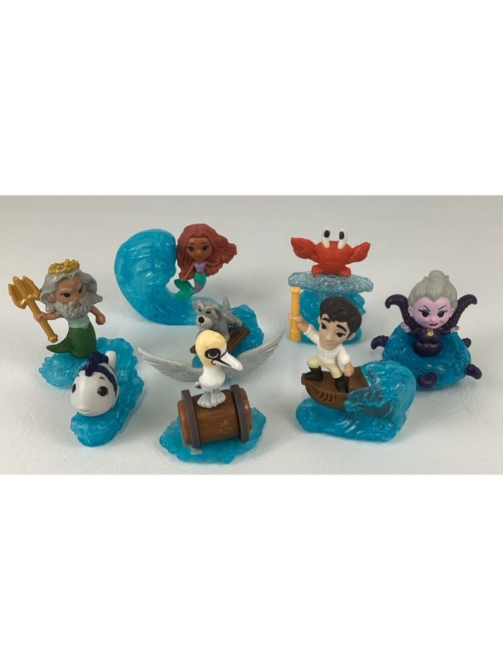 McDonald's Disney The Little Mermaid Happy Meal Toys Complete Set of 8 2022